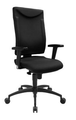 Schäfer Shop Pure Bürostuhl SSI PROLINE P1 Clean, mit Armlehnen, Punktsynchronmechanik, Bandscheibensitz, antibakterieller Bezug, schwarz