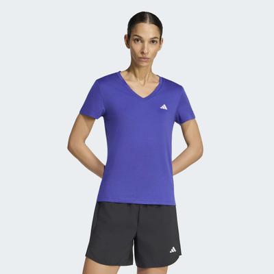 T-Shirt ADIDAS PERFORMANCE "ADIDAS WORKOUT ESSENTIALS MIT V-AUSSCHNITT", Damen, Gr. L, pure lila, Obermaterial: 93% Polyester, 7% Elasthan, V-Ausschnitt, Shirts T-Shirt, mit V-Ausschnitt, ohne Verschluss