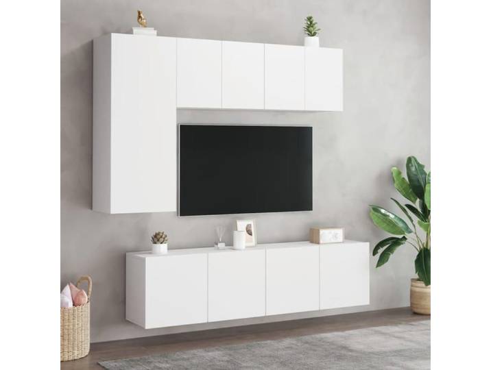 Bon plan  Meubles TV muraux 2 pcs blanc 60x30x41cm - Pour salon Thome7941116