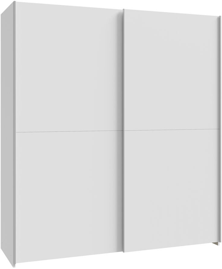 17 Stories Nakari 2 Door Wardrobe White 190 cm H x 170.3 cm W x 61 cm D