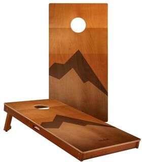 Skip's Garage Retro Elakai Solid Mahogany All-Weather Cornhole Boards