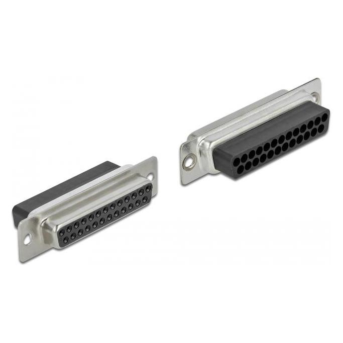 Delock D-Sub 25 Pin Crimp Buchse zu 2 x RJ45 Buchse mit Montagesatz beige (RJ45 (2x)) (66834)