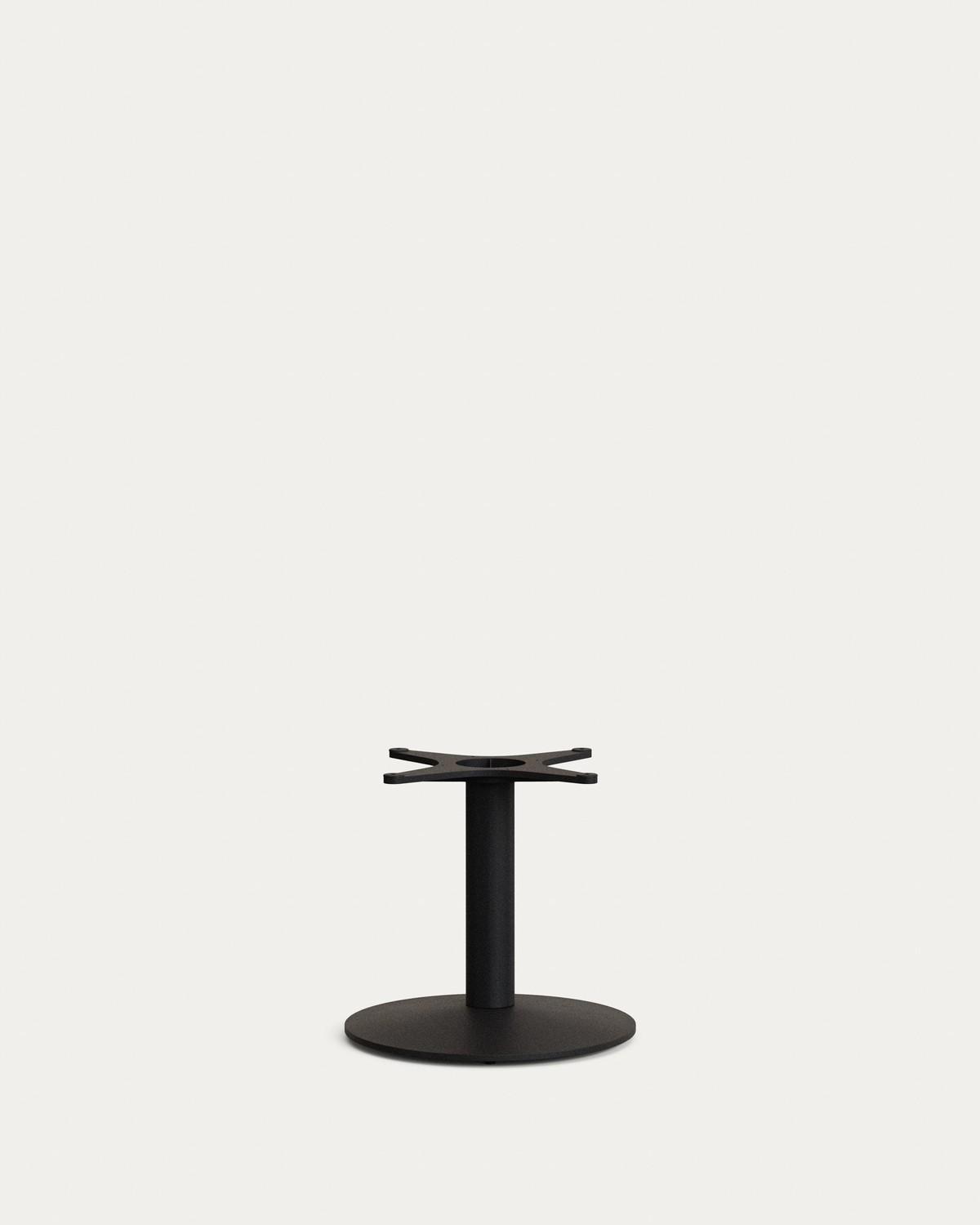Outdoor-Tisch Esilda 70 x 70 x 45 cm Stahl Terrazzo Schwarz Weiß