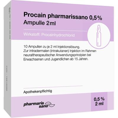 Procain pharmarissano Ampulle 0,5% 2 ml Inj.-Lsg. 10x2 Injektionslösung