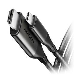 AXAGON HDMI / USB-C® Anschlusskabel HDMI-A Buchse 1.8 m Schwarz RVC-HI2MC USB-C® Kabel