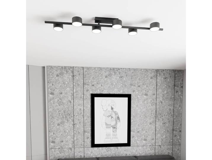 Deckenstrahler Bet, Länge 100 cm, schwarz, Metall, 6-flg. Bet EMIBIG LIGHTING, dimmbar, schwarz, für Wohn- / Esszimmer, Metall, Modern