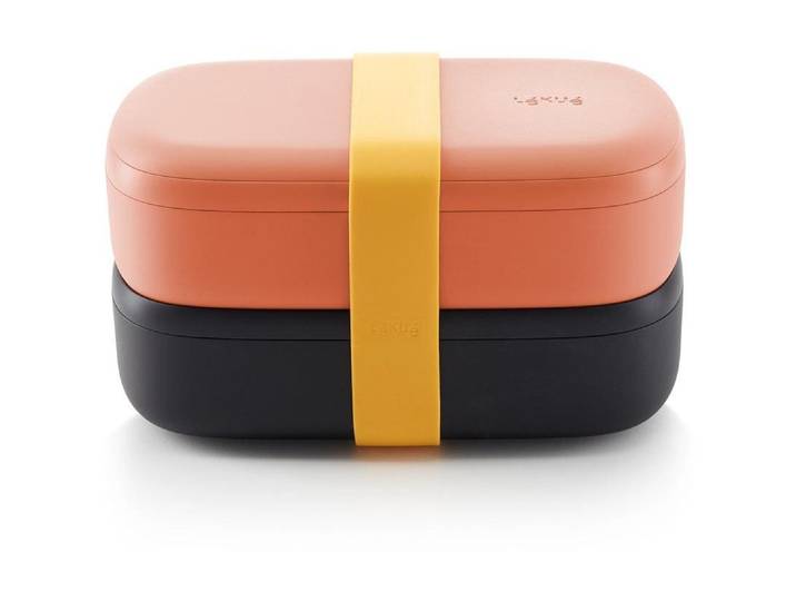 Lunchbox Lékué To Go 1 Liter , orange (koralle), Kunststoff, Lebensmittelaufbewahrungsbehälter, Lunchbox