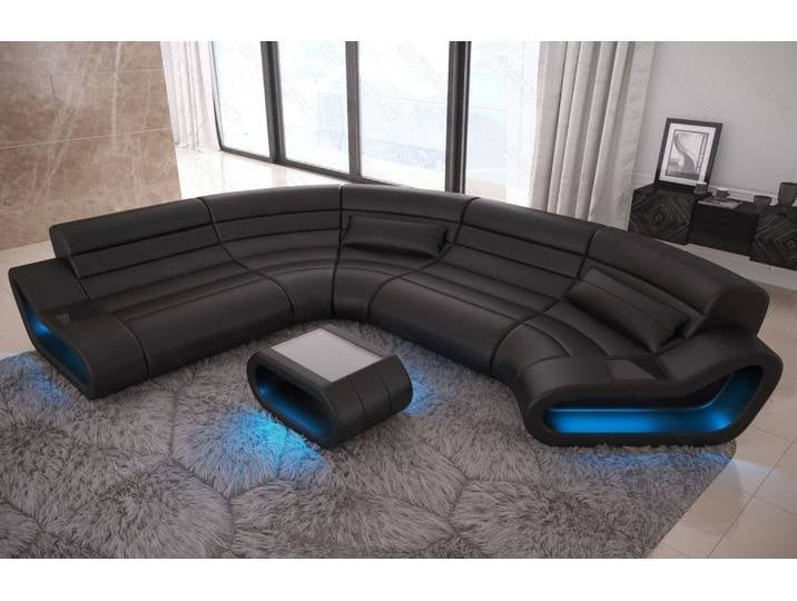 Leder Couch Concept C-Form Eleganz