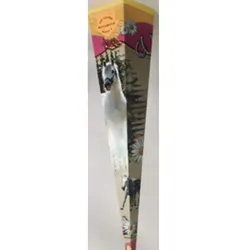 Roth Schultüte "Weißer Schimmel" gelber Tüll und gelber Borte, 85 cm, eckig