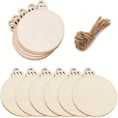 DynamicDeals Wooden Craft Discs For DIY Ornaments & Rustic Decor Set Wooden Craft Discs For DIY Ornaments & Rustic Decor Set