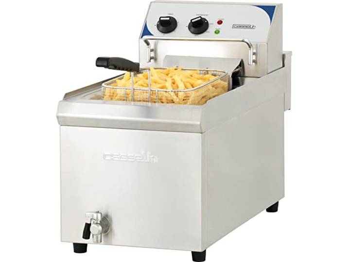 Casselin CFEV10TB – Elektrische Fritteuse mit Ablassventil, 10 l, hohe Effizienz
