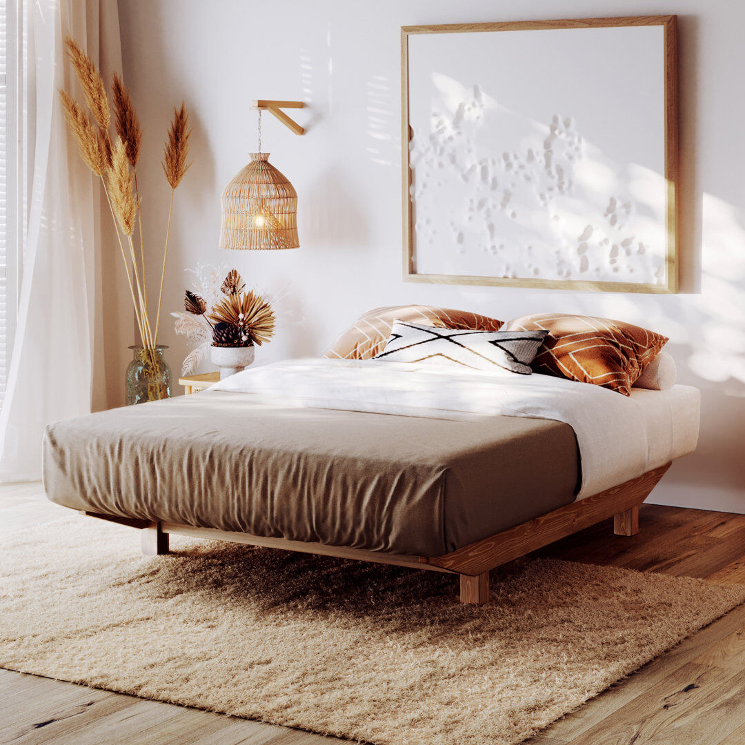 Ebern Designs Hardison Bed Frame Light Wood Small Double (4')