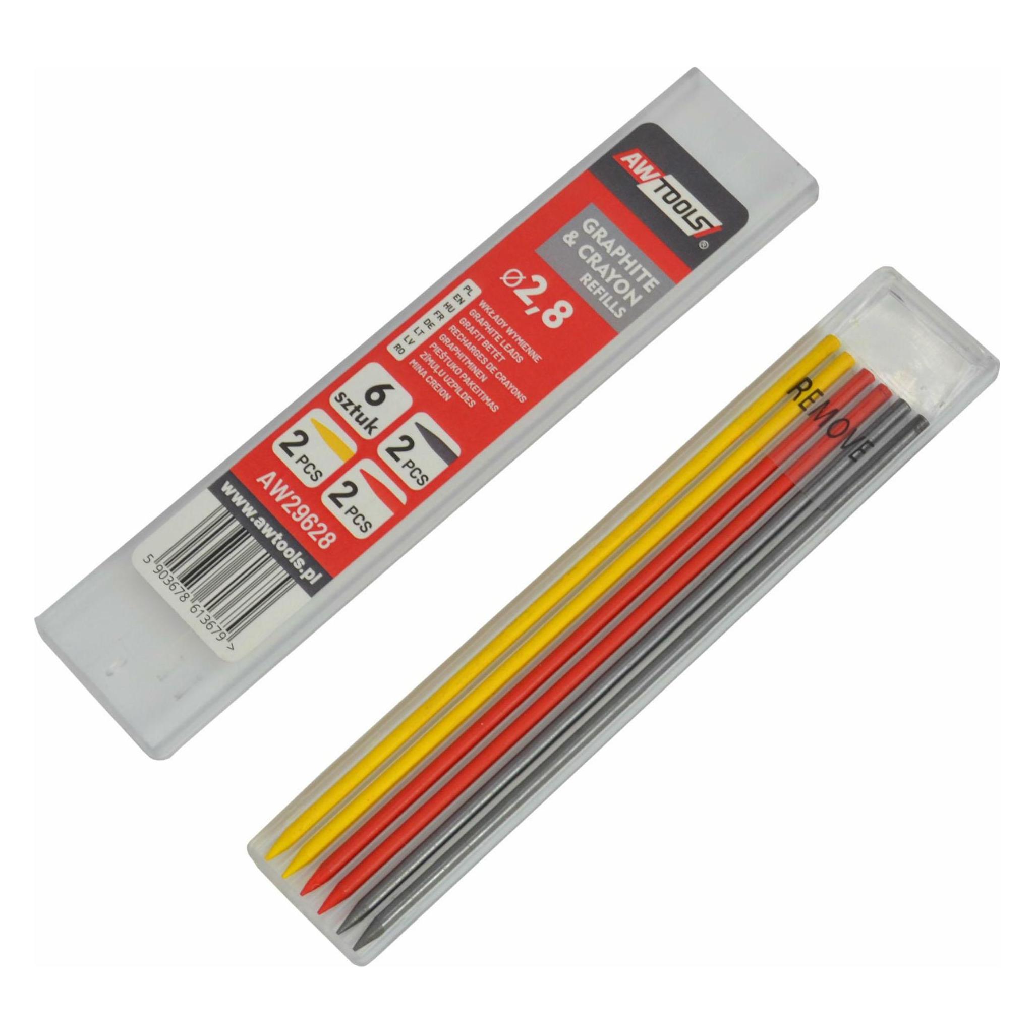 Awtools Und in farblich gelöschten austauschbaren Einsätzen für einen automatischen Bleistiftsatz 6 PCs (6 Stk.) (35617103)