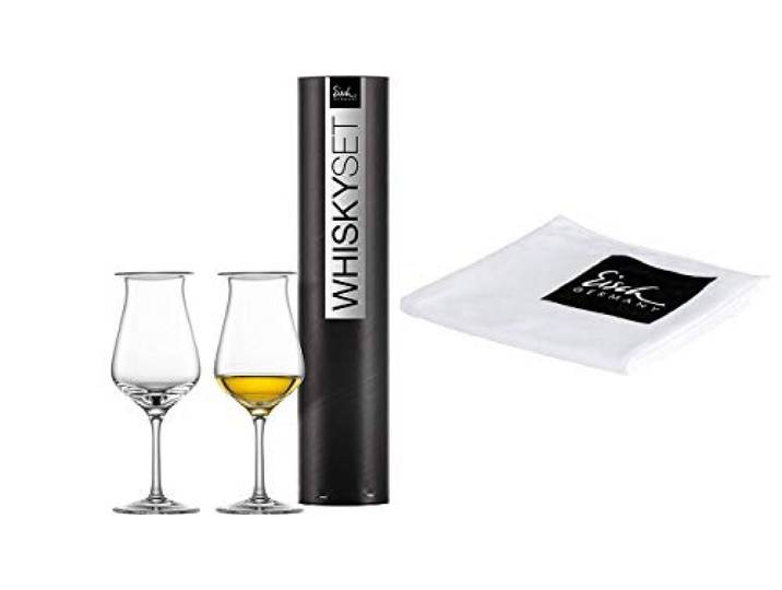 EISCH Malt-Whisky-Set Jeunesse in Geschenkröhre mit Glaspoliertuch, 25140900 514/900 + 30094202