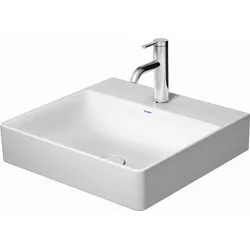 Duravit DuraSquare Möbel-Waschtisch geschliffen 2353500079 50x47cm, ohne Überlauf, mit Hahnlochbank, ohne Hahnloch, weiß