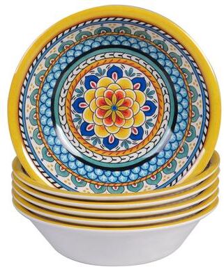 Certified International Portofino 7.5-inch Melamine All Purpose Bowl (Set of 6)