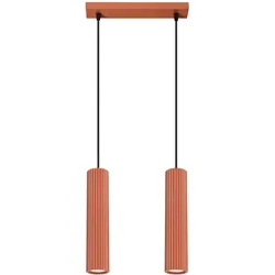 Sollux SL.1631 Pendelleuchte KARBON 2 roter Ocker