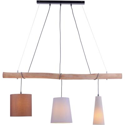 JUST LIGHT Pendelleuchte "DAMIAN", braun, 3, H: 120cm, 1 Stk., Leuchten, Hängeleuchte, Hängelampe, Pendelleuchte