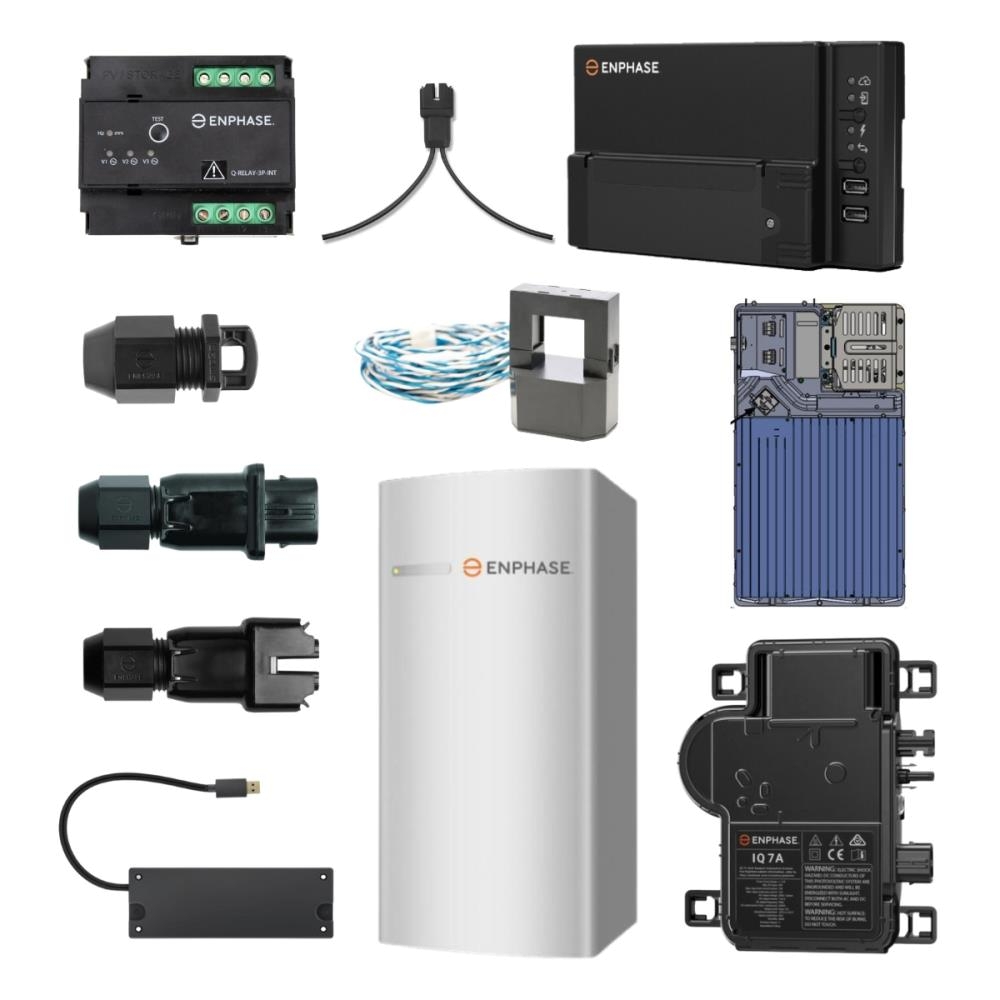 Enphase Energy System 8 x IQ7A Microinverters & 10.5 kWh Battery