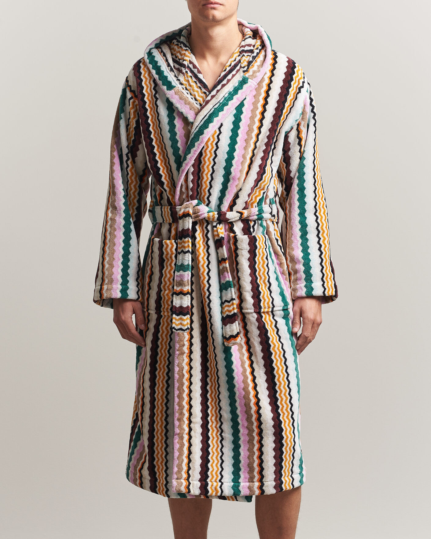 Missoni Home Aura Hooded Bathrobe Multi men L Flerfarvet