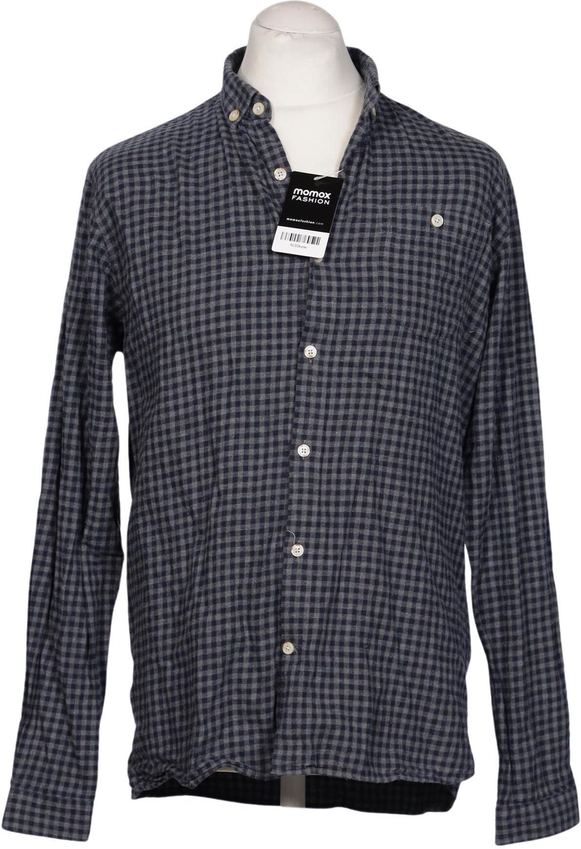 Knowledge Cotton Apparel Herren Hemd, Marineblau, Gr. L, Baumwolle - Second Hand