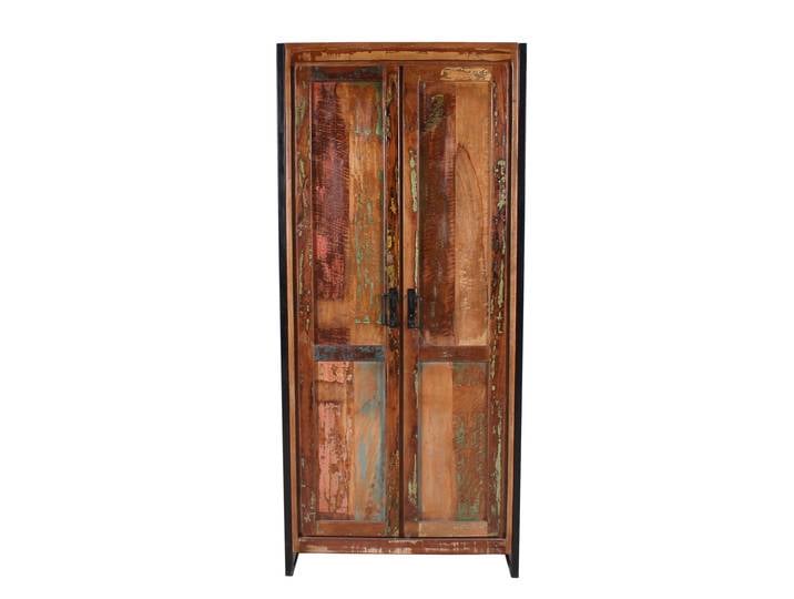 SIT Möbel BALI Schrank Recyceltes Altholz/schwarzen Altmetall und