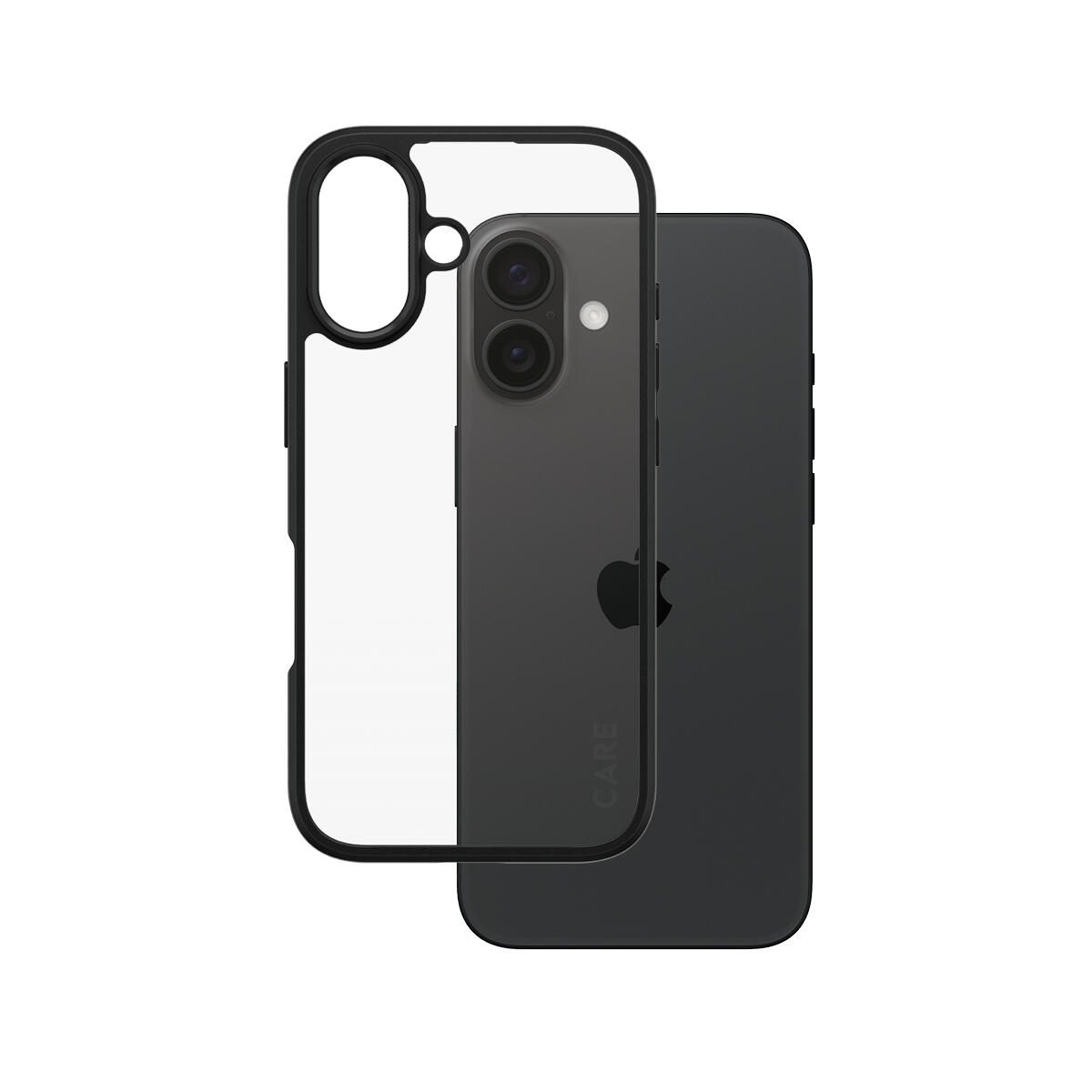PanzerGlass™ CARE by PanzerGlass® Flagship Case Transparent Urban Combat Schwarz Rahmen für iPhone 16 1361