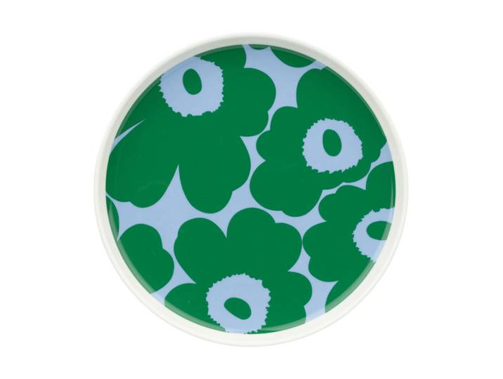 Marimekko Assiette Unikko Ø20 cm White-green-light blue