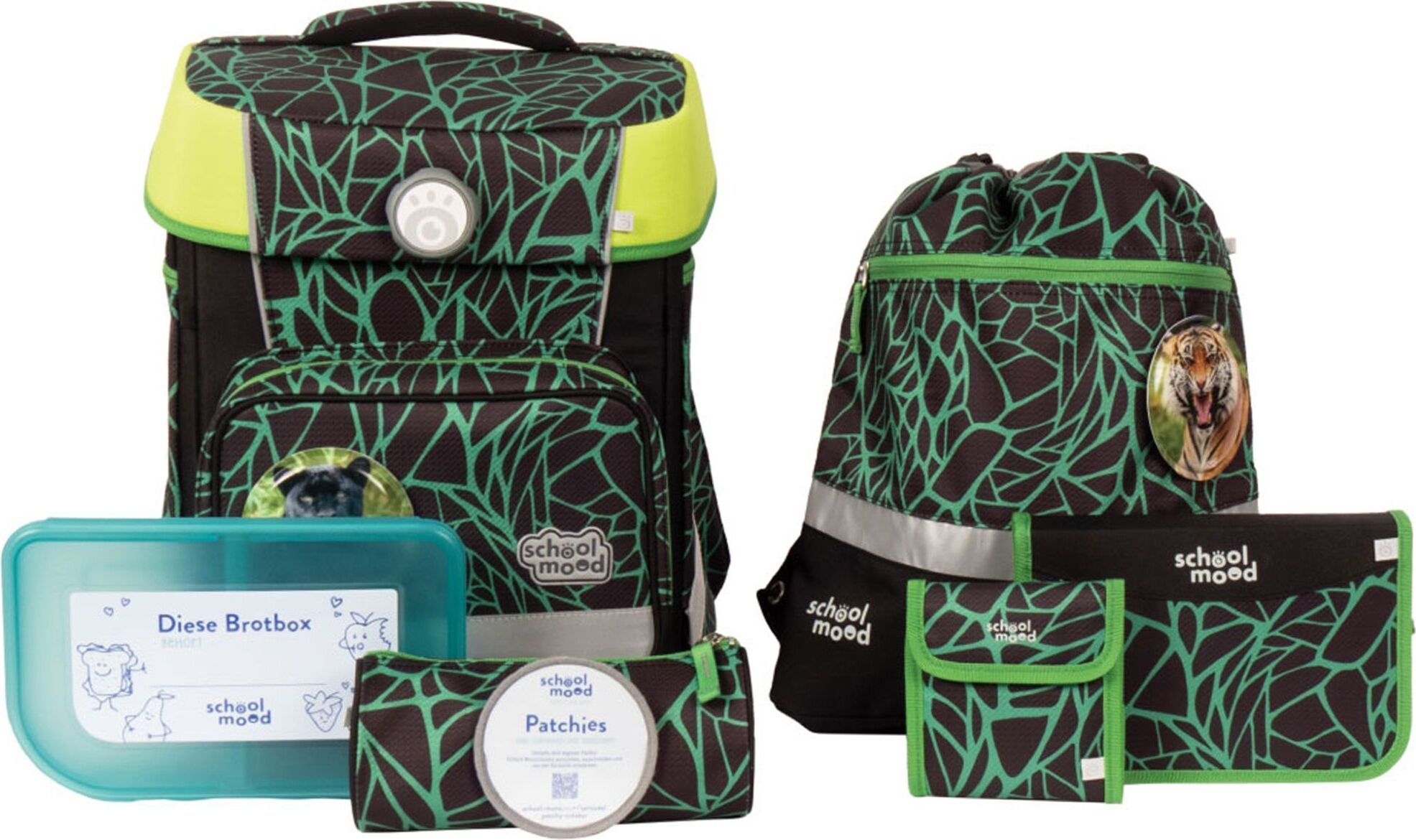 School Mood Schulranzenset 7-tlg. Hero Maxx Air+ Linus Panther