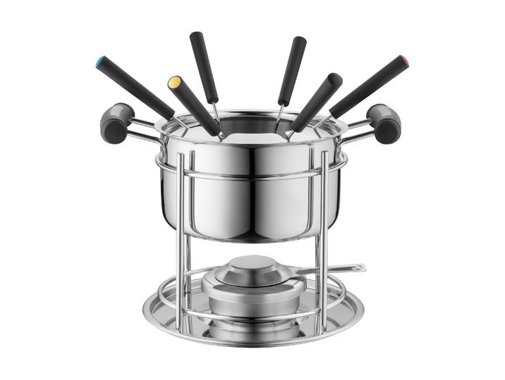 MÄSER Fondue 11-teilig , schwarz (silber, schwar), H:9cm, Fondues, Fondue