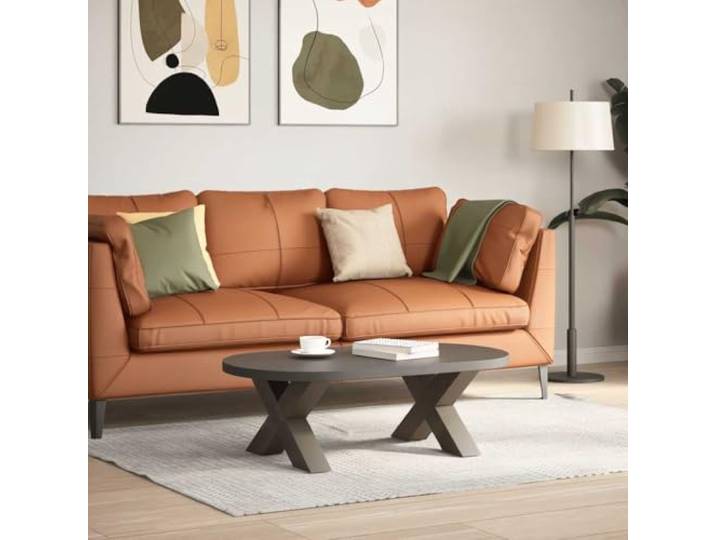 Couchtischbeine X-Form 2 Stk. 50x(30-31) cm Stahl Naturstahl 30 cm Pulverbeschichteter Stahl, X-Form für schwere Platten, verstellbare Nivellierfüße, 2 Stück im Set, für Couchtisch