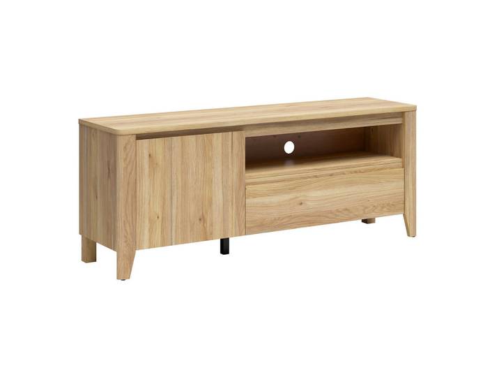 Petits-meubles Tv-Möbel Samara Holz, Braun, Holzwerkstoff, 1 Schubladen, 161x64.5x42.5 cm, Wohnzimmer, TV Möbel, Lowboards, Lowboards stehend