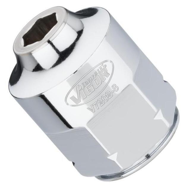 Vigor STECKSCHL.-EINSATZ 1/2",SW 8 SUPERFLACH (8 mm) (V7202-8)