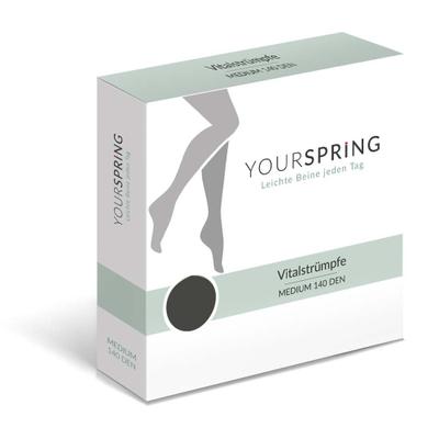Yourspring medium transparent 140den AD 42/43 schw 2 St Strümpfe