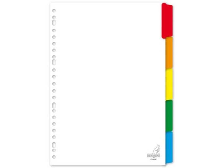 Kangaro PK405M - Tabbladen A4 5-delig - 23 gaats - Assorti tabs