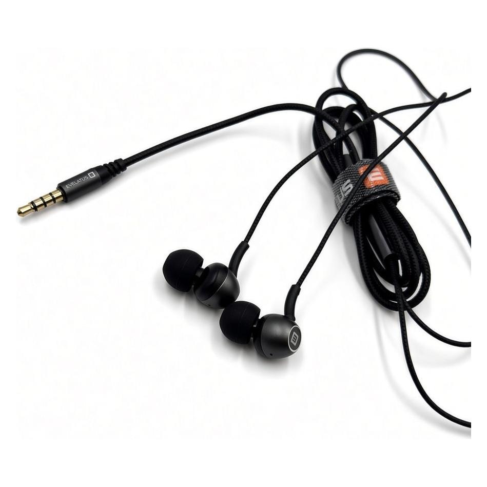 Evelatus Kabelgebundene Kopfhörer "Crystal Clear Audio" mit 3,5-mm-Klinkenstecker und Mikrofon, schwarz (Kabelgebunden) (CCAV-3.5BL)
