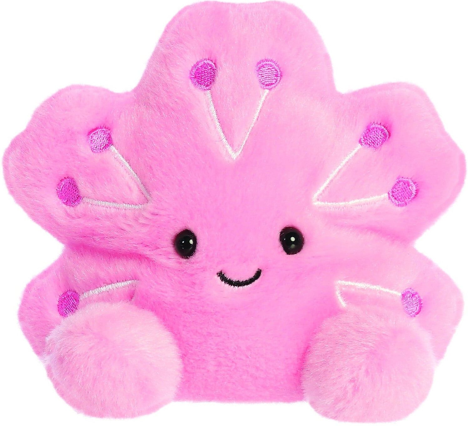 Aurora Palm Pals Hana Cherry Blossom 5-Inch Plush Soft Toy for Babies, Pink, 5 in