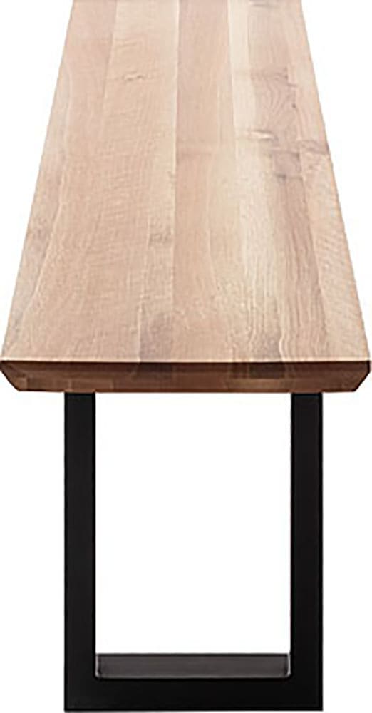 Bank MCA LIVING "Palais Bank", schwarz (naturfarben, schwarz, schwarz), B:200cm H:50cm T:40cm, Massivholz, Sitzbänke, Bank