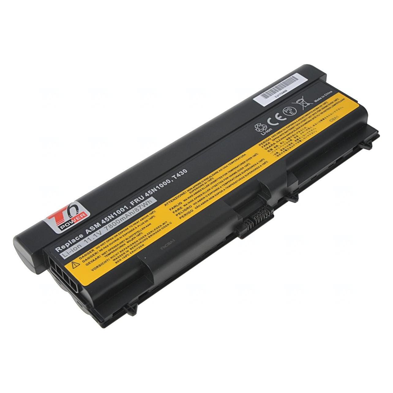T6 Power Baterie Lenovo ThinkPad T430, T430i, T530, T530i, 530, W530,,, 9cell (9 Zellen, 7800 mAh) (NBIB0109)