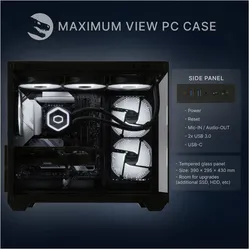 Sedatech Expert Gaming PC - UCCT953I2I1HF (2000 GB, 32 GB), PC, Schwarz