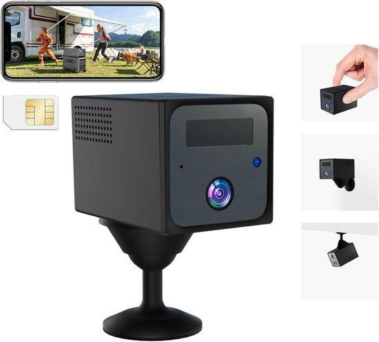 UCOCARE Mini Camera Zwarte Draagbare Beveiligingscamera met 4G en 5200 mAh Batterij