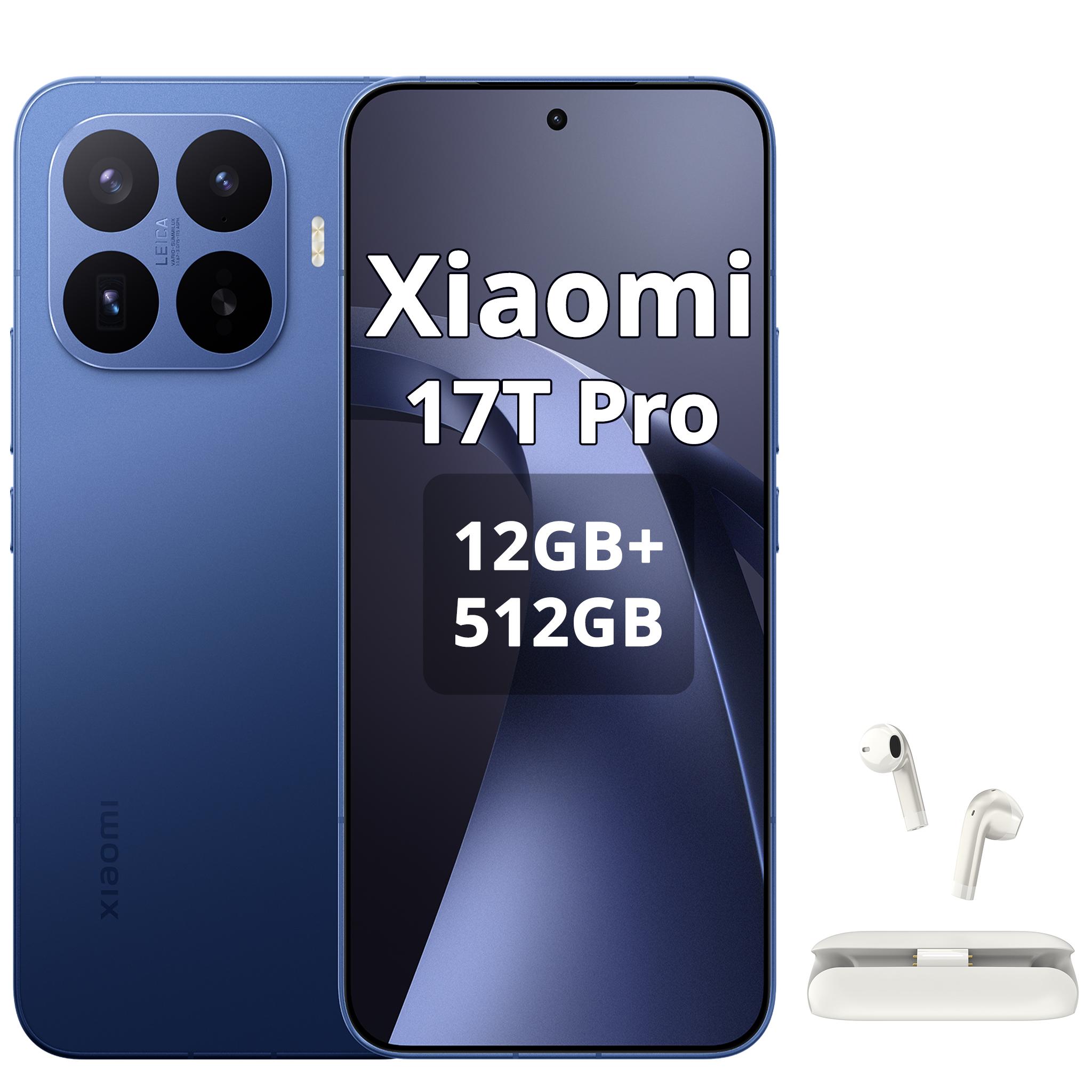Xiaomi 17T Pro 5G Smartphone 512GB 12GB 6.83", 7000mAh, Dunkelblau (mit Bluetooth Kopfhörer)
