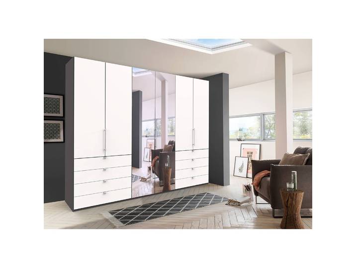 Armoire à portes pliantes V 236cm Marron/Havanna/Blanc