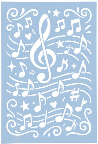 buttinette Schablone "Musik", 20 x 29,5 cm
