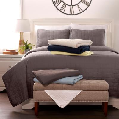 Soft Essentials Luxury Ultra Soft Square Quilted Coverlet Set