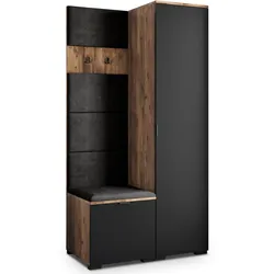 GARDEROBENSCHRANK LORI 95/181/51 cm Modern Eichefarben