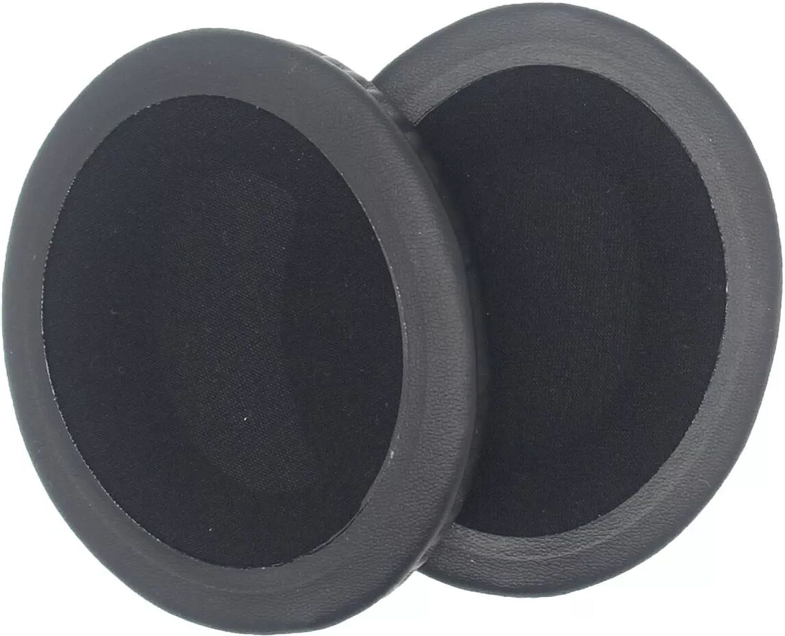 INF Oval Ersatz-Ohrpolster aus Protein-Leder, Universalgröße, schwarz, 11x9x2cm, kompatibel mit verschiedenen Kopfhörern, 2x Set