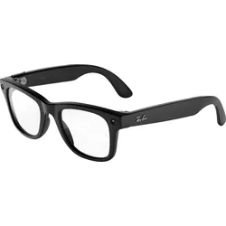 META Ray-Ban Meta Wayfarer (Gen 3), Standard, Mattschwarz, Gläser: Klar, Unisex-AI Glasses mit Kamera AI
