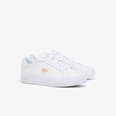 Sneaker LACOSTE "VULCANIZED SNEAKERS", Damen, Gr. 39, atmungsaktiv, cement, tannin, port chine, seaweed, Leder, Schuhe Sneaker