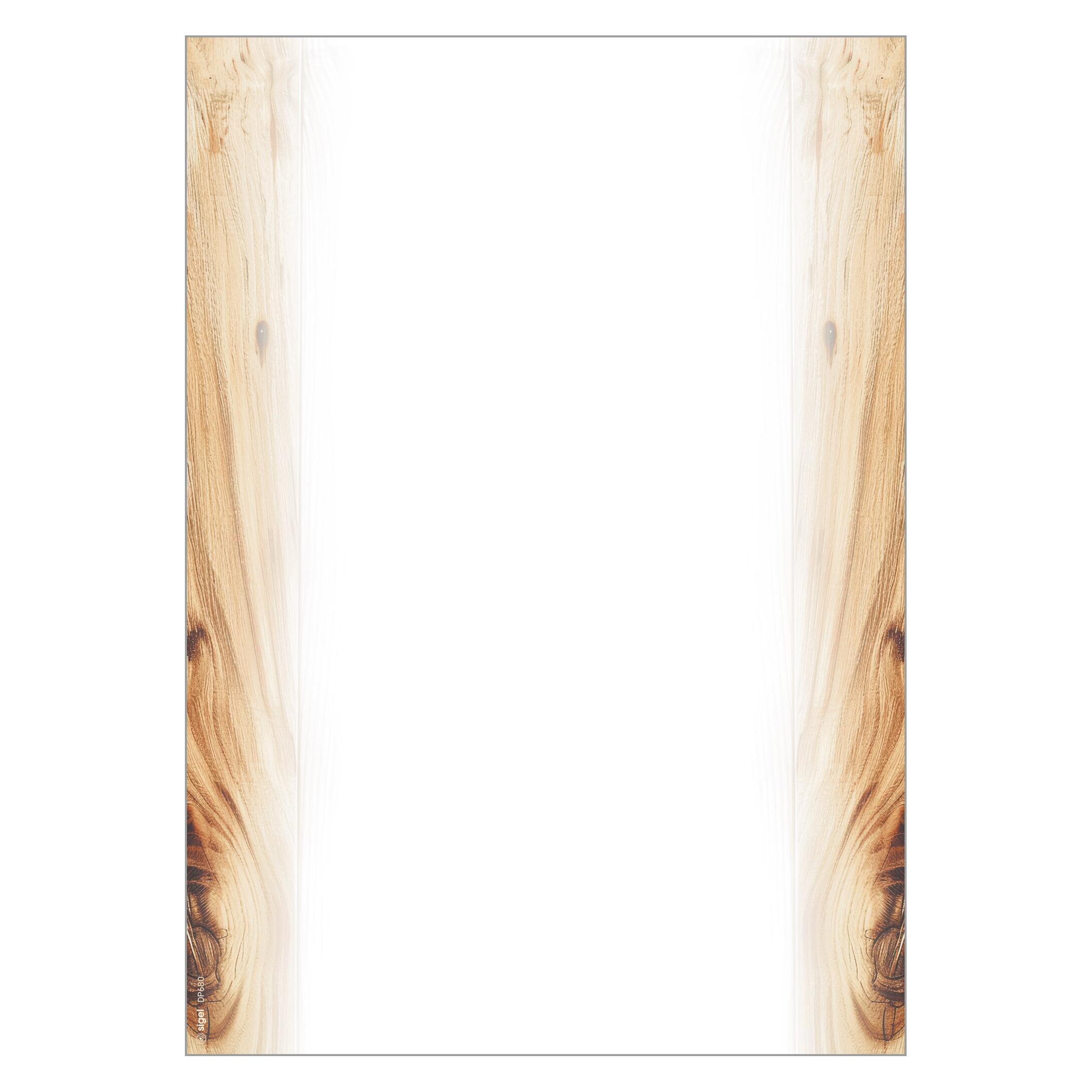 Sigel Design-Papier "Oak" (A4, 100 Blätter, 90 g/m²) (DP680)